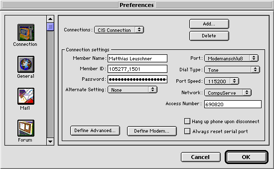 CSI Preferences